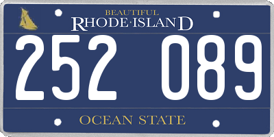 RI license plate 252089