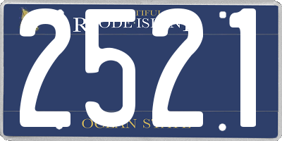RI license plate 2521