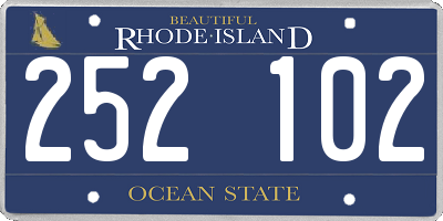 RI license plate 252102