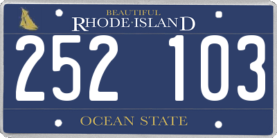 RI license plate 252103