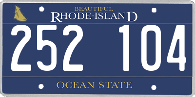RI license plate 252104