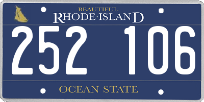RI license plate 252106