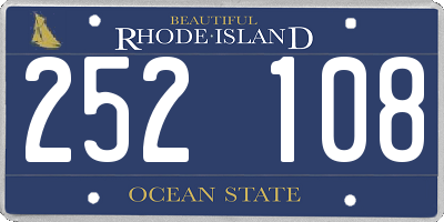RI license plate 252108