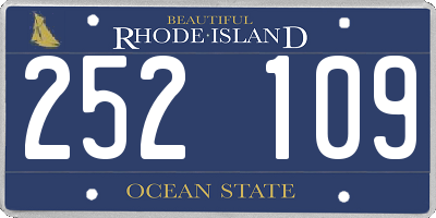 RI license plate 252109
