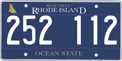 RI license plate 252112