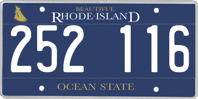 RI license plate 252116