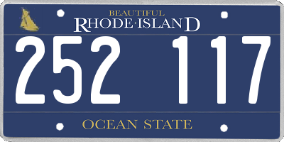 RI license plate 252117