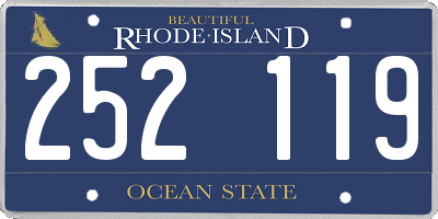 RI license plate 252119