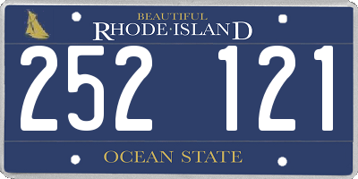 RI license plate 252121