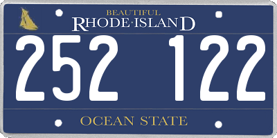 RI license plate 252122