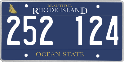 RI license plate 252124