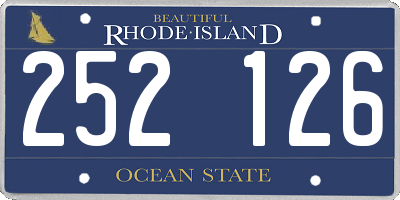 RI license plate 252126