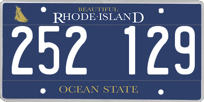 RI license plate 252129