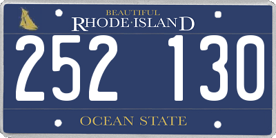 RI license plate 252130