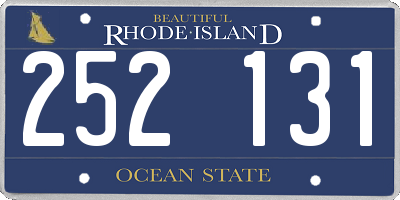 RI license plate 252131