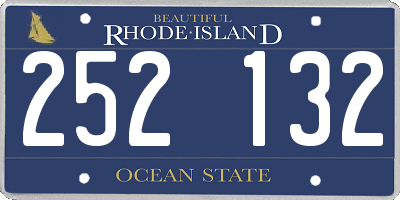 RI license plate 252132
