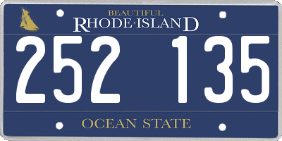 RI license plate 252135