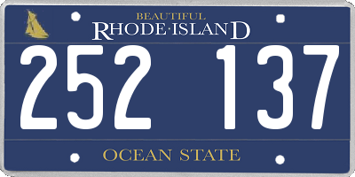 RI license plate 252137
