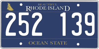 RI license plate 252139