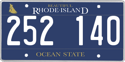 RI license plate 252140