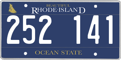 RI license plate 252141