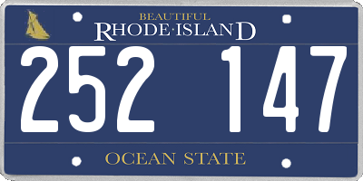 RI license plate 252147