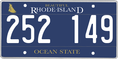 RI license plate 252149
