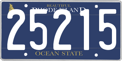RI license plate 25215