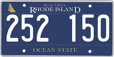 RI license plate 252150