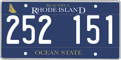 RI license plate 252151