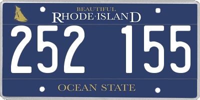 RI license plate 252155