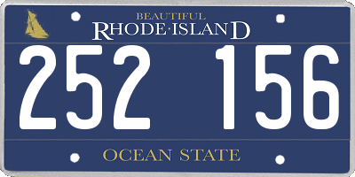 RI license plate 252156