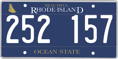 RI license plate 252157