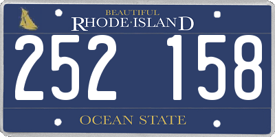 RI license plate 252158