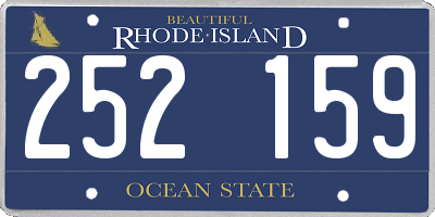 RI license plate 252159