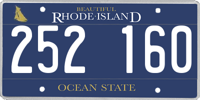 RI license plate 252160