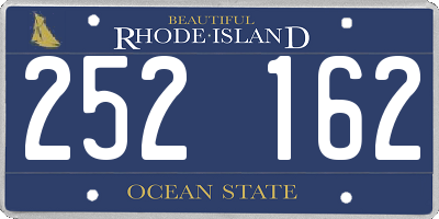 RI license plate 252162
