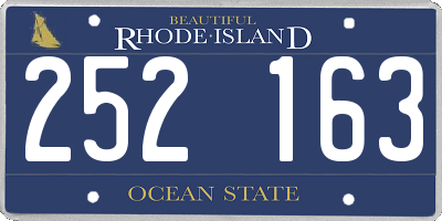 RI license plate 252163