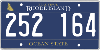 RI license plate 252164