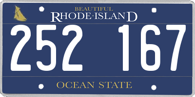 RI license plate 252167