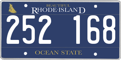 RI license plate 252168
