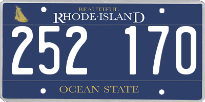 RI license plate 252170