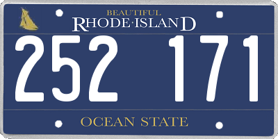 RI license plate 252171