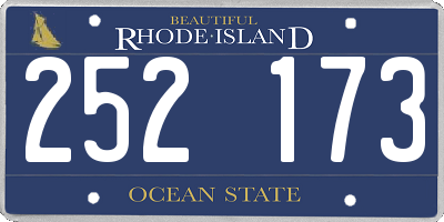 RI license plate 252173