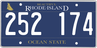 RI license plate 252174