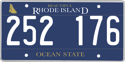 RI license plate 252176