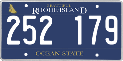 RI license plate 252179