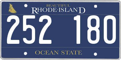 RI license plate 252180