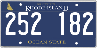 RI license plate 252182