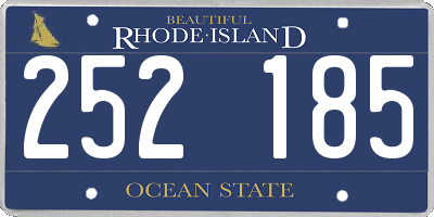 RI license plate 252185